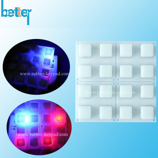 Transparente 4x4 Silikon Hintergrundbeleuchtung Tastatur